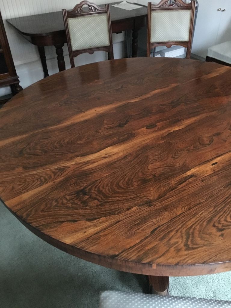Rosewood Table & Glass protector 