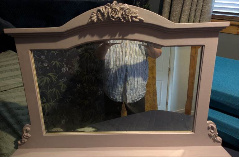 Mirror heavy with shelf £15