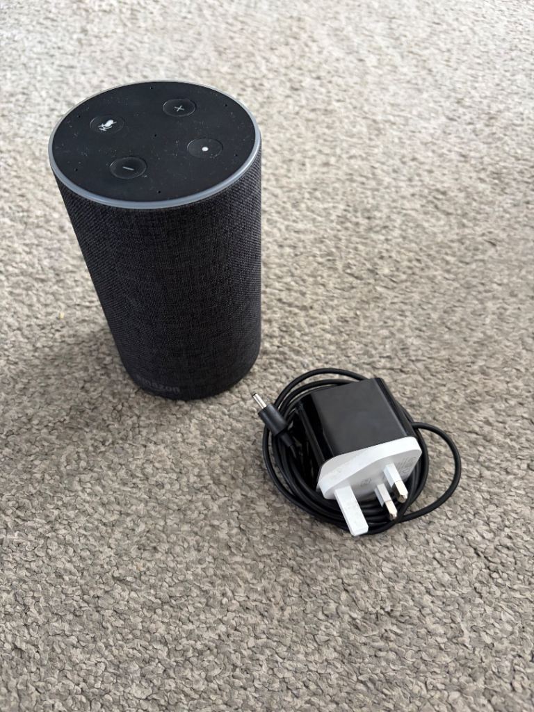 Amazon Echo Dot Smart Speaker with Power Adapter – Good Condition