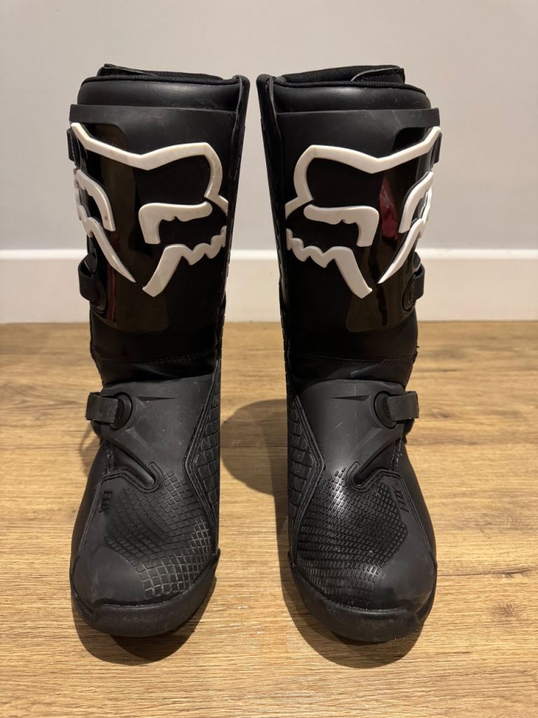 Fox Comp Motocross Boots - Black - Size UK 6.5 / EU 39