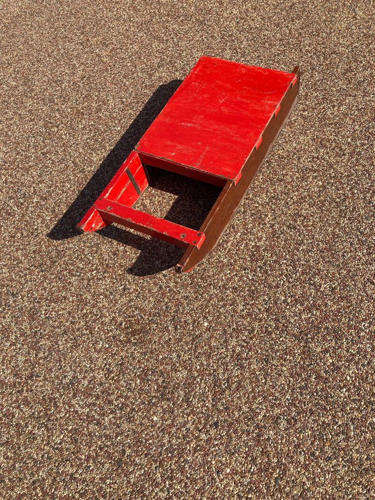 Vintage Wooden Snow Sledge Toboggan Metal Runners 83 x 35 x 15 cm