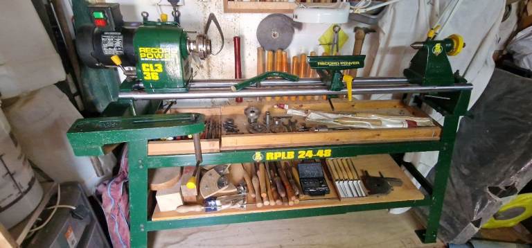 Record Power CL3 36 Wood Lathe and lots of tools & accessories