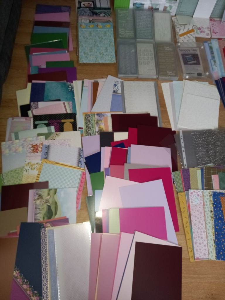 Card making craft supplies job lot