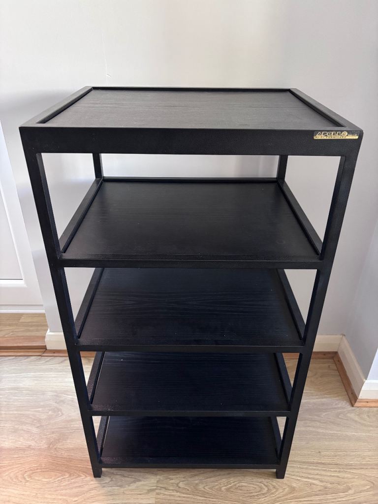 Apollo Black Wooden 4-Tier Hi Fi Stand Great Condition