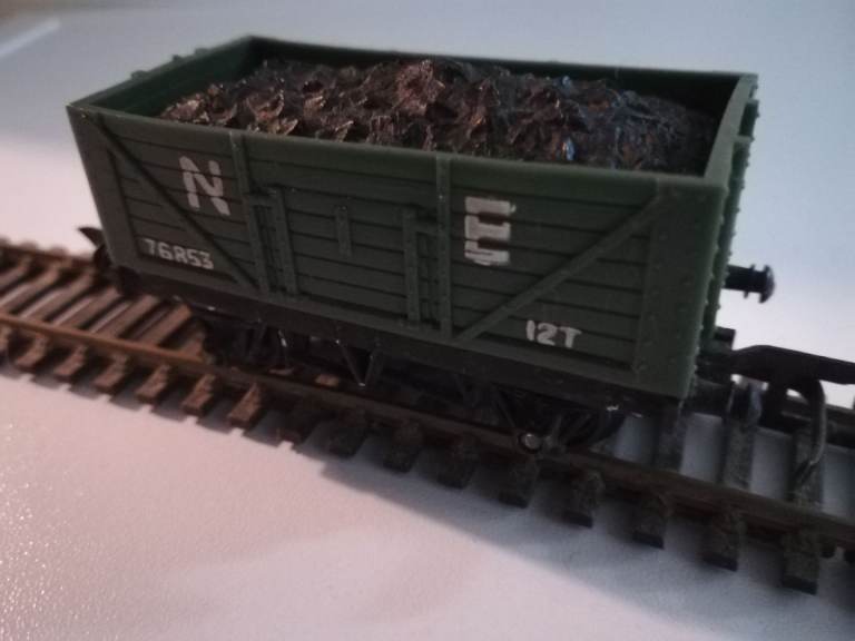 Tri-Ang model railway N E open coal wagon. 