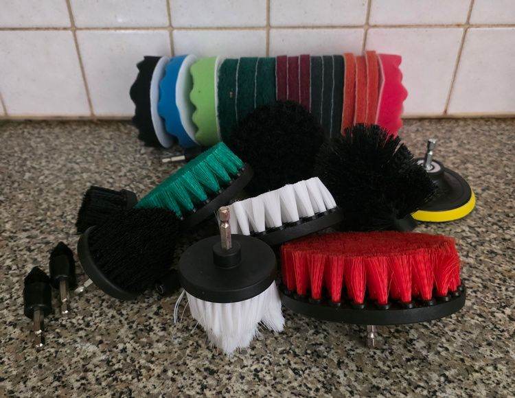 Drill Brush Attachments for cleaning floor, tiles, bathroom, kitchen, etc. £4