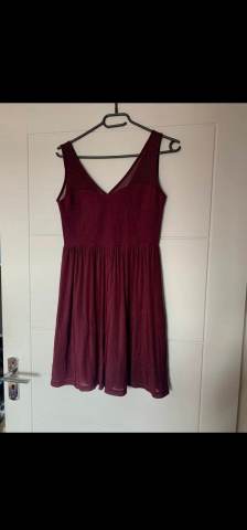 divided h&m red dress Women's Red Ribbed Bodycon Dress