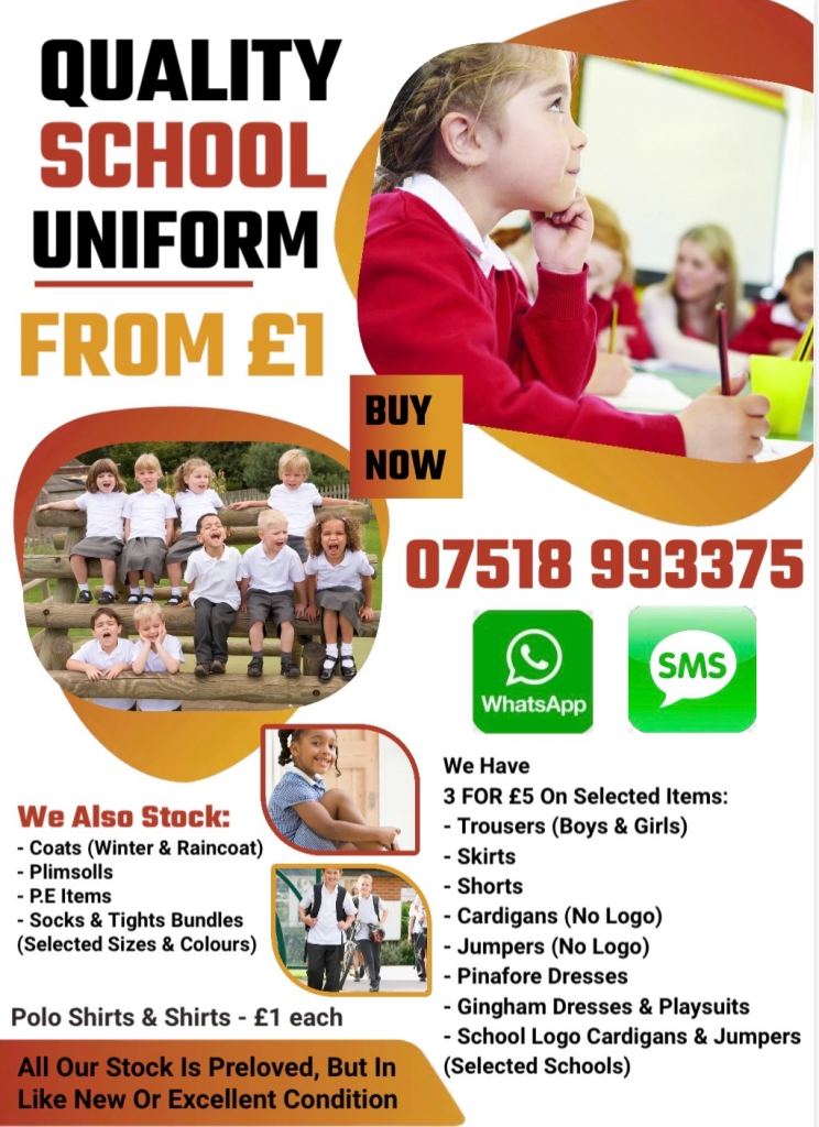 Quality Schoolwear / School Uniform For Boys & Girls FROM £1