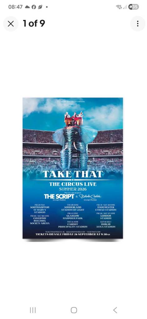 Take that  tickets 