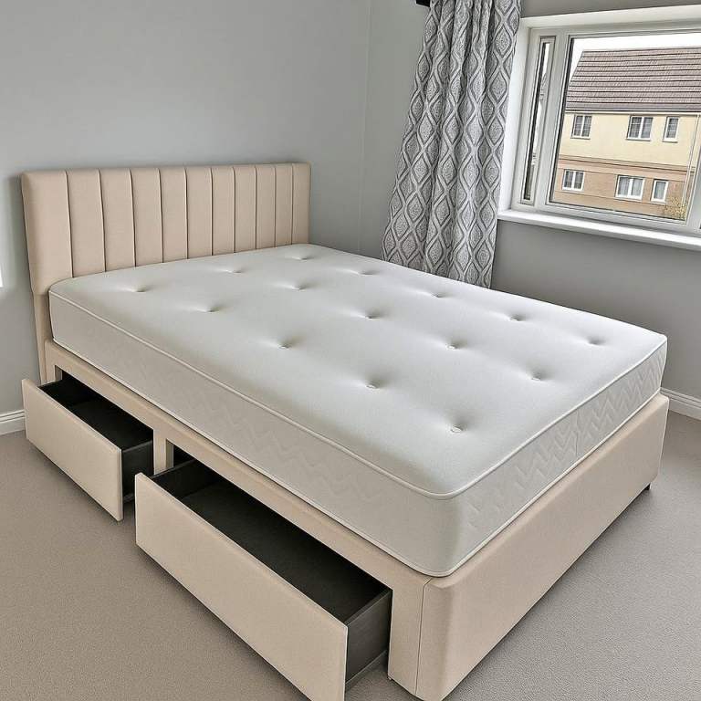 Mega Storage Deal ~ Super King 6FT Divan bed base with mattress & storage ~ COD