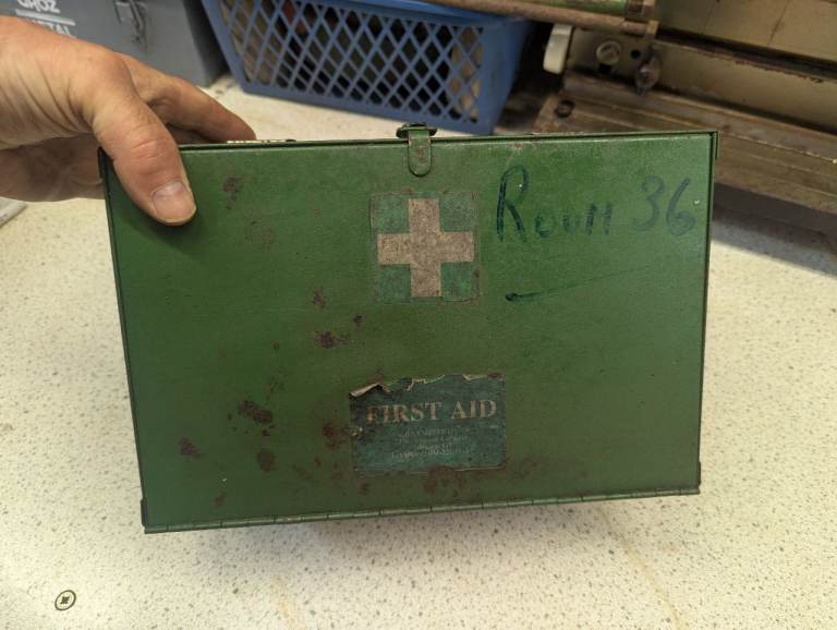 Vintage metal first aid box
