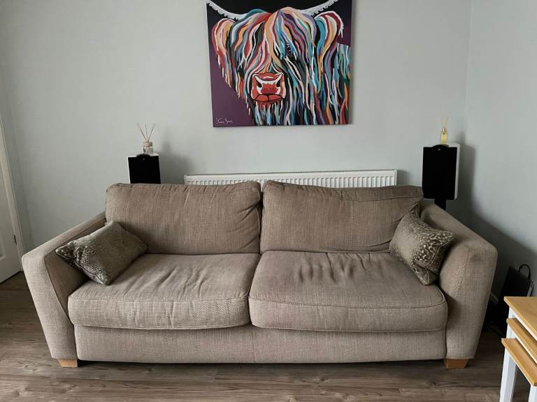 3 seater sofa , Cuddle Chair and Ottoman Pouffe 