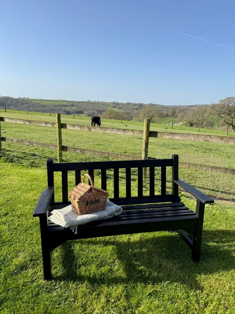 Beautiful A Lister's Burmese teak slatted garden bench. 
