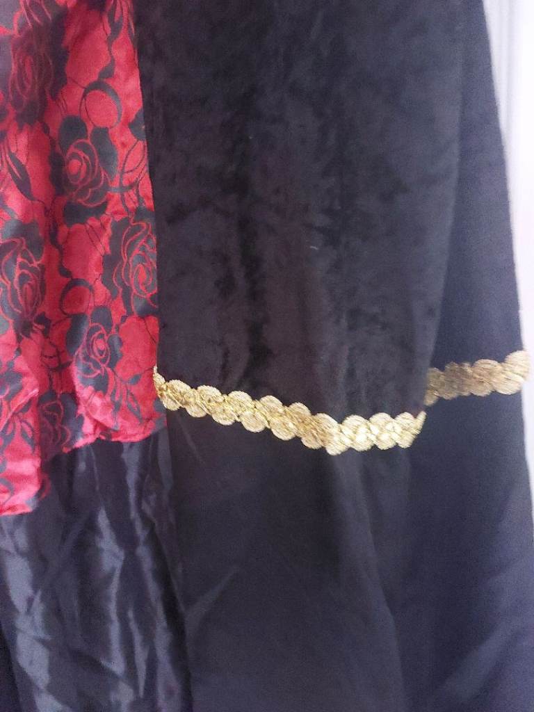 Adult Vampire Fancy Dress Costume – Black & Red, Good Condition | in ...