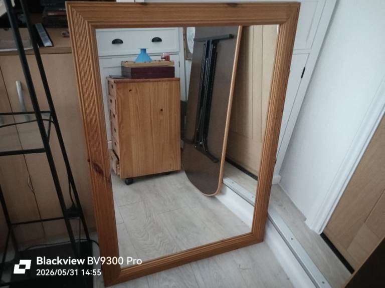 Large pine mirror