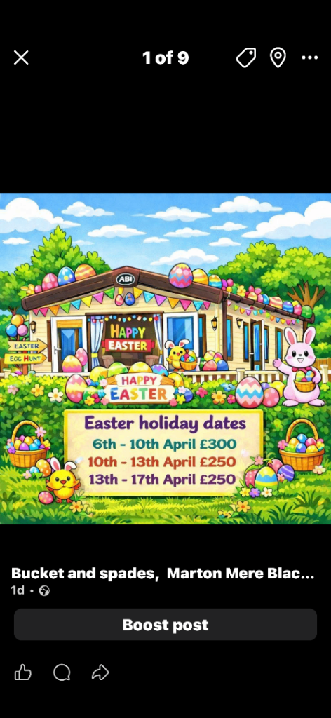 Marton mere caravan rental blackpool availability now 