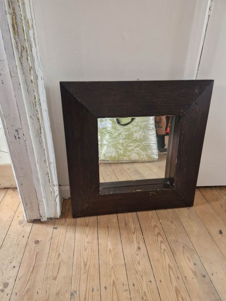Mirror, large wooden frame