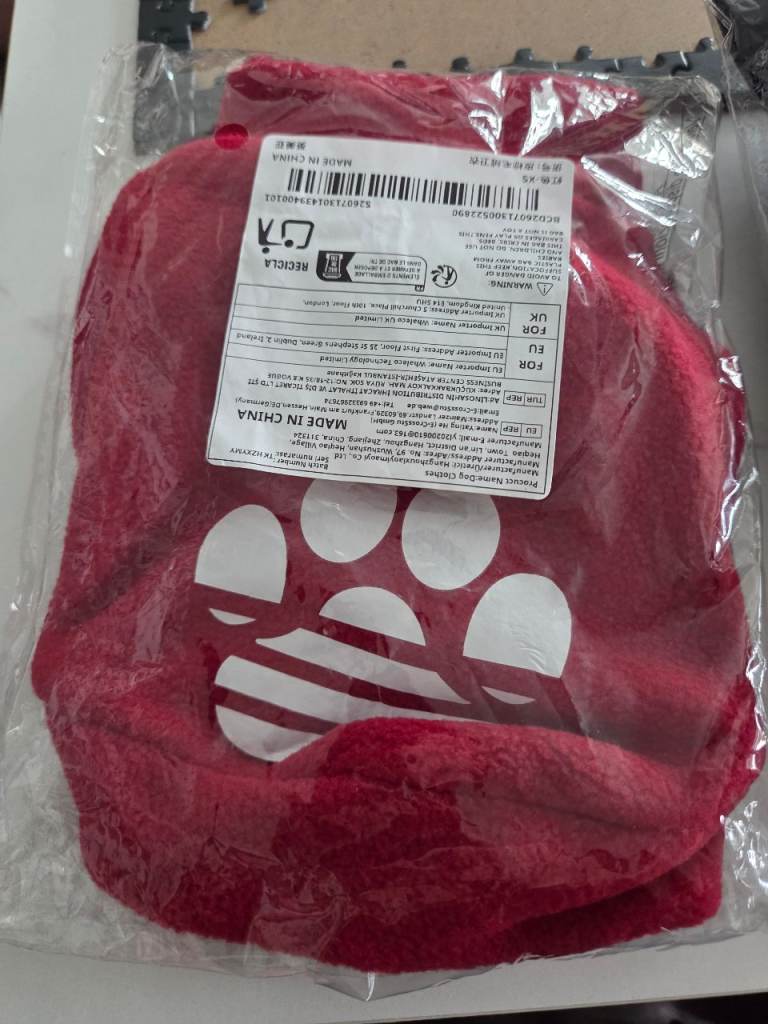 Xs dog jumper and coat