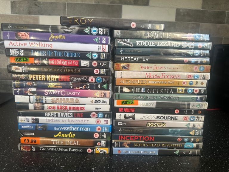35 dvd’s various films, dramas and comedy’s 