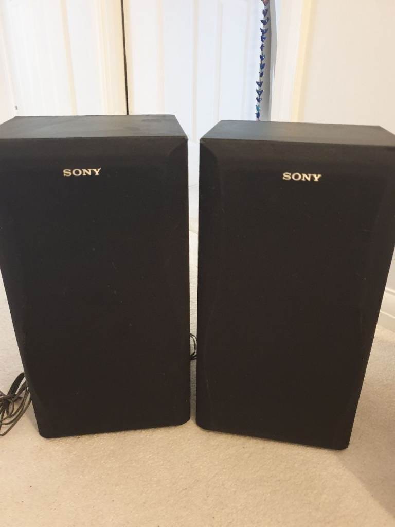 Pair Sony  speakers in black