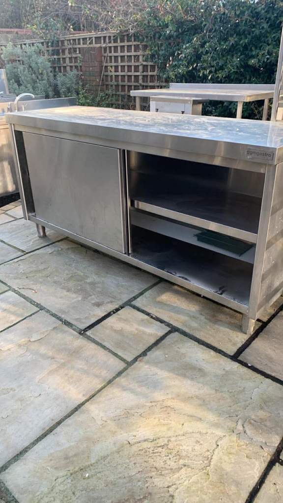 Stainless Steel Sink Tables Cupboards Commercial Kitchen