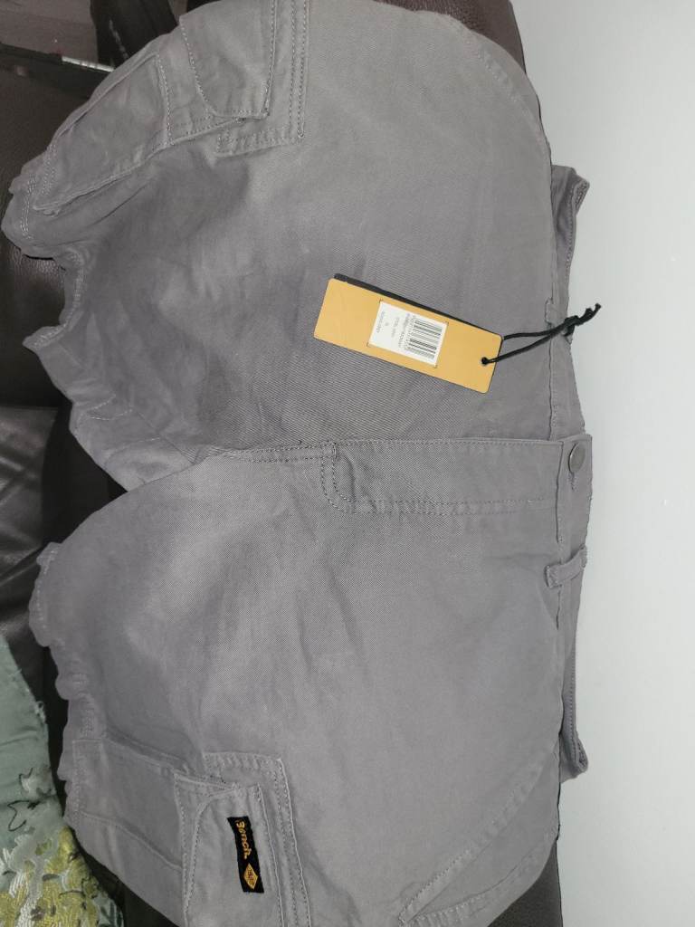 image for Mens Grey Bench Cargo Shorts B/N with tags