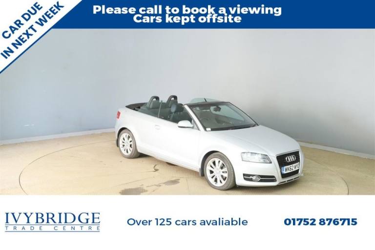 2012 62 AUDI A3 CABRIOLET 2.0 TDI SPORT CONVERTIBLE 2DR DIESEL MANUAL EURO 5 (S/