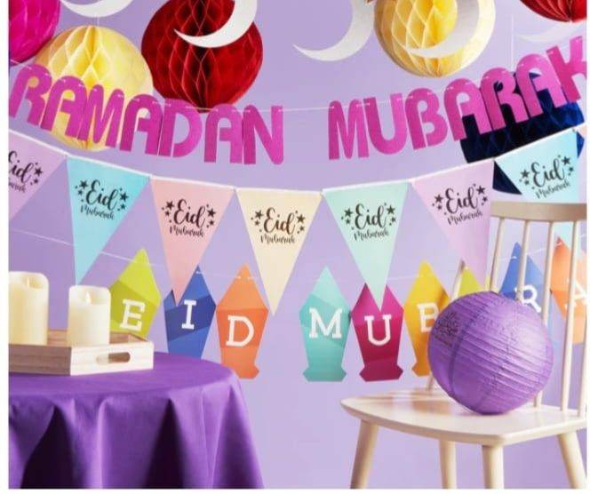 Ramadan and Eid Mubarak Muslim Decoration 