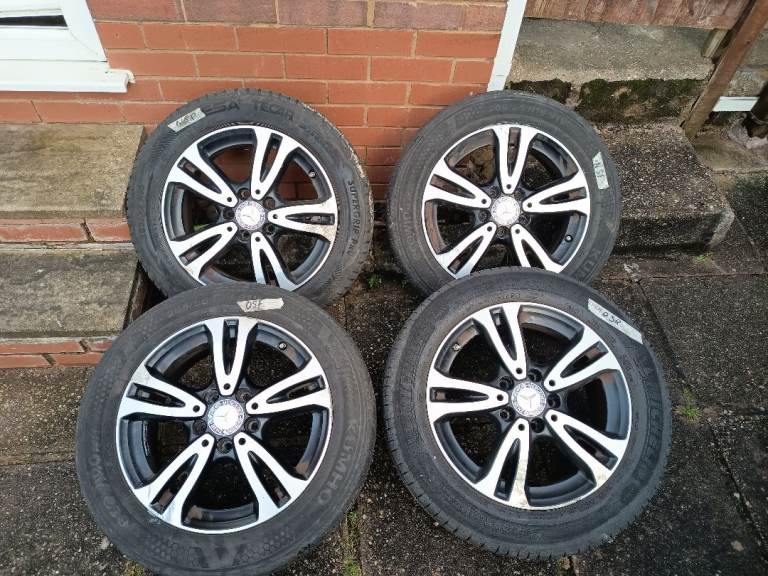 Mercedes A/B Class 16" Inch Alloy Wheels with 205/55/16 Tyres.Diamond Cut.5x112