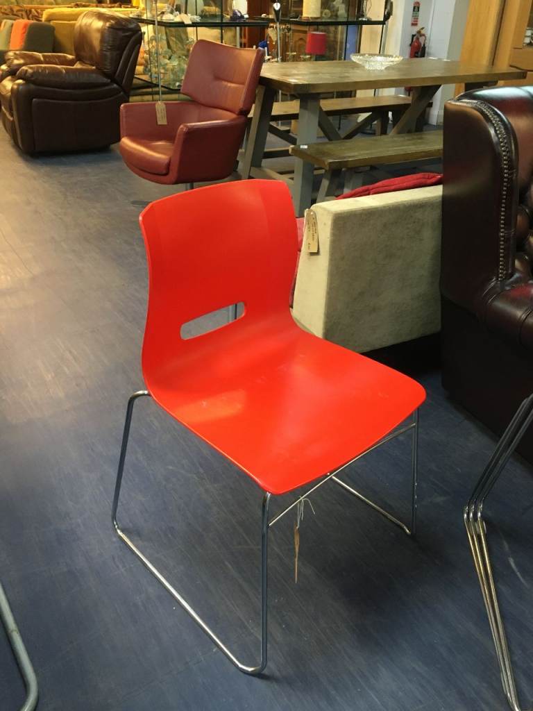 Red Stacking Chair TCL Reuse 104367