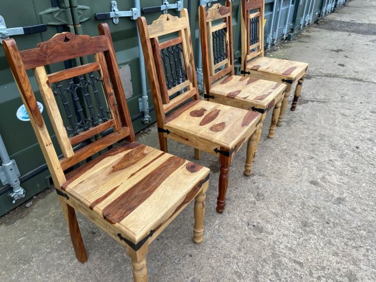 Mexicain Wood Dining Chair - set of 4 - 25£ Each 