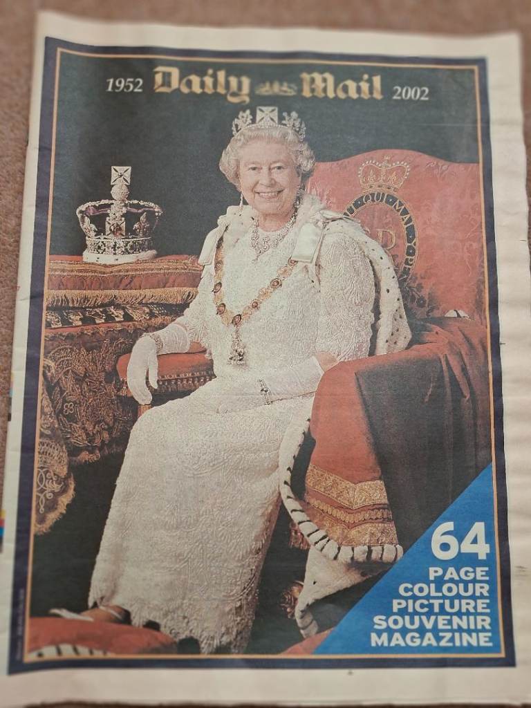 A Daily Mail 64 Page Newspaper of Queen Elizabeth 11 50 Year Reign 1952 - 2002