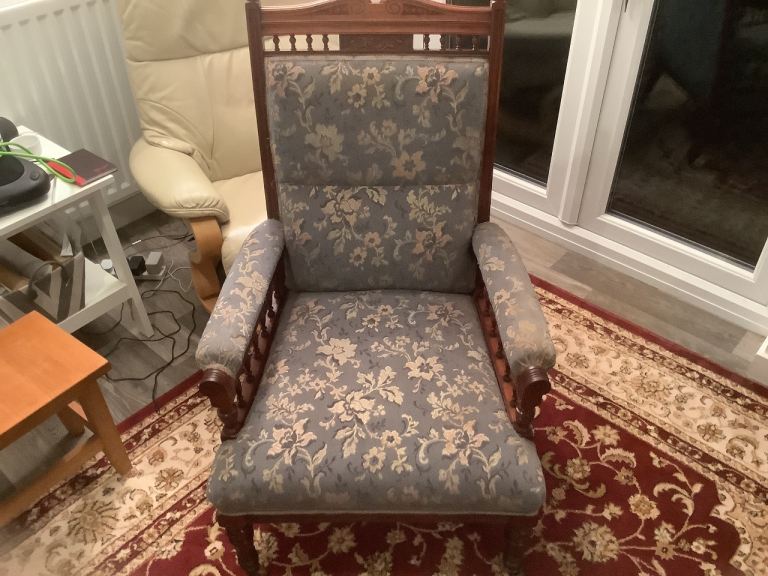 Antique Library Armchair 