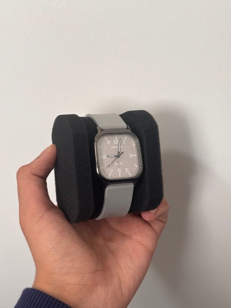 Stylish Grey Square Face Watch – As Good As New