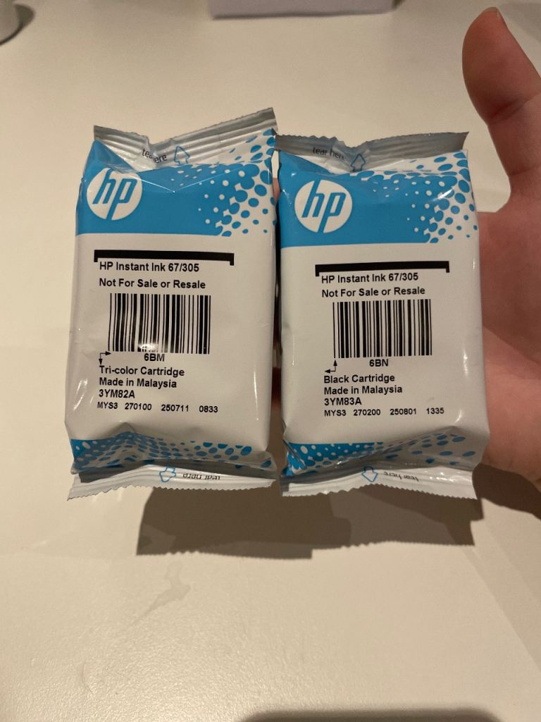 HP Instant Ink 67/305 Cartridges – Black & Tri-colour, New