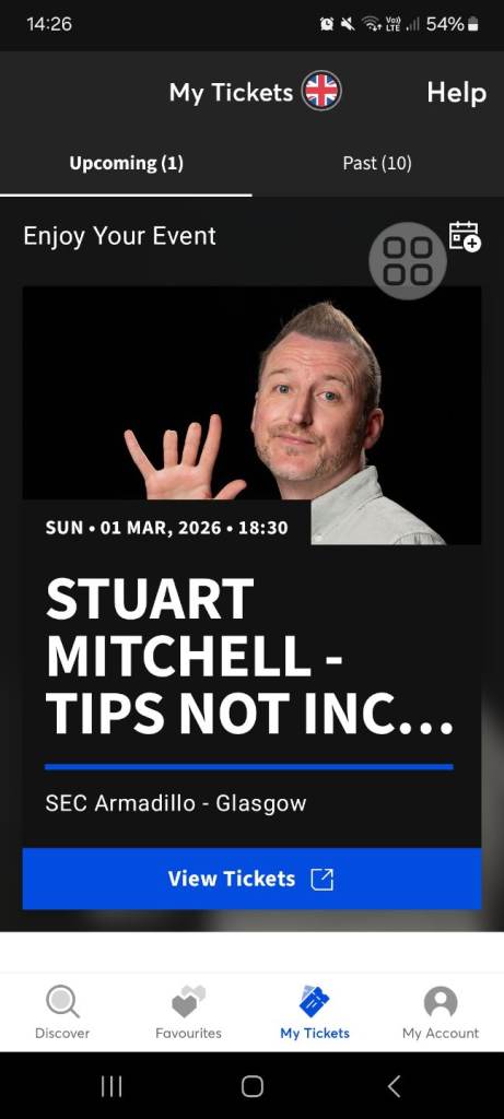 Stuart Mitchell comedy tickets