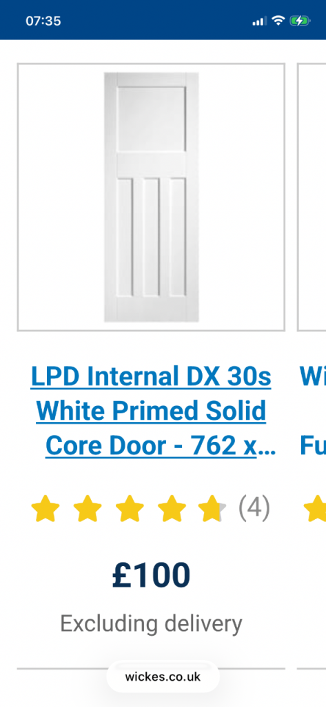 New 30 Inch Internal Door