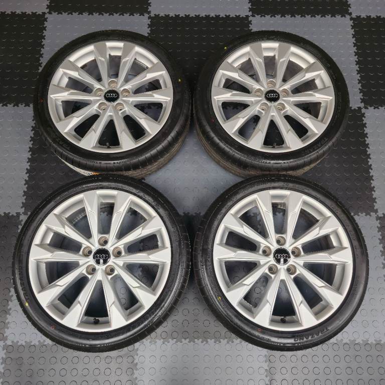 Genuine Audi 18" Alloy Wheels NEW TYRES A3 S3 Caddy Golf