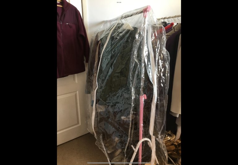 Brand new clothes rail cover, plastic, storage dust, rain protection, car boot 