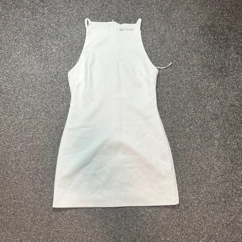 zara white bodycon dress Linen Collared Short Sleeve Tie Keyhole Mini Shirt  Brie Zara Women's White Halter Neck