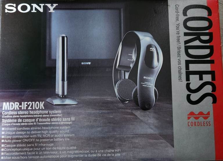 Sony Cordless Headphones Stereo System MDR-IF210K