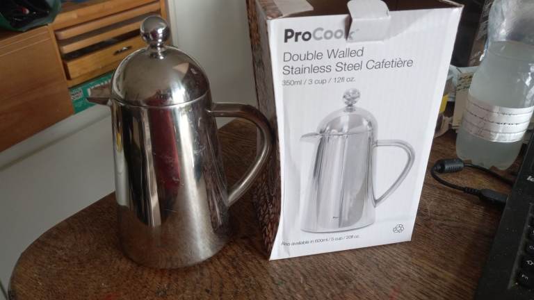 ProCook Stainless Steel double insulated Cafetiere Capacity 350ml 3cup