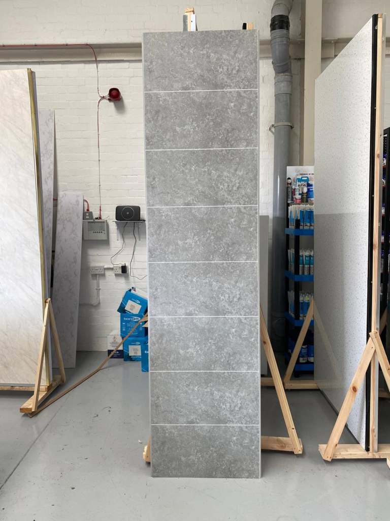 Concrete Effect PVC Wall Panels 2400x600x10mm | Waterproof Bathroom & Kitchen Panels | Glasgow