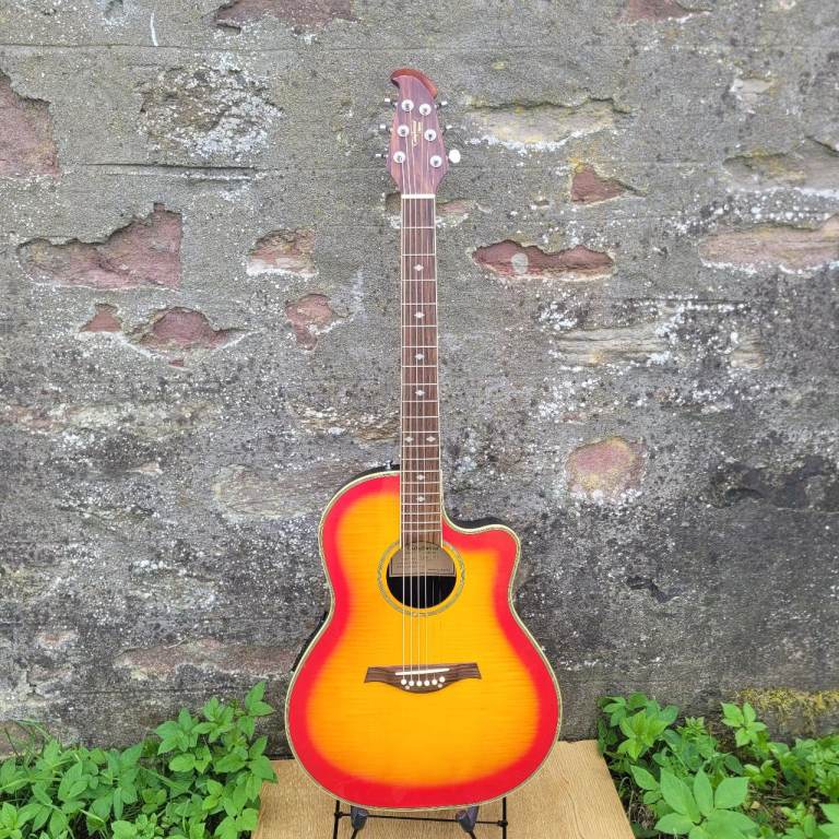 Tanglewood Odyssey TMO-7NC Vintage bowl-back roundback electro-acoustic guitar Made in Korea