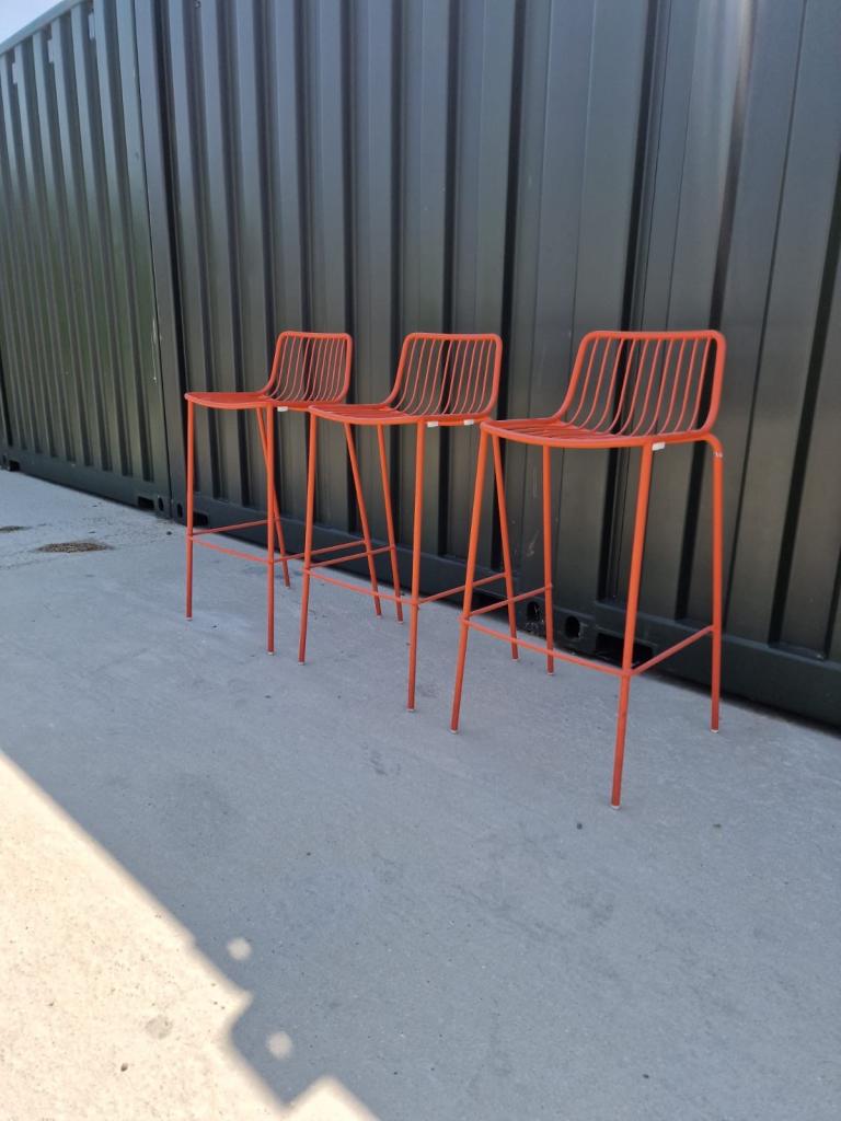 Pedrali Nolita 3657 Italian Outdoor/Indoor High Stools - Set of Three