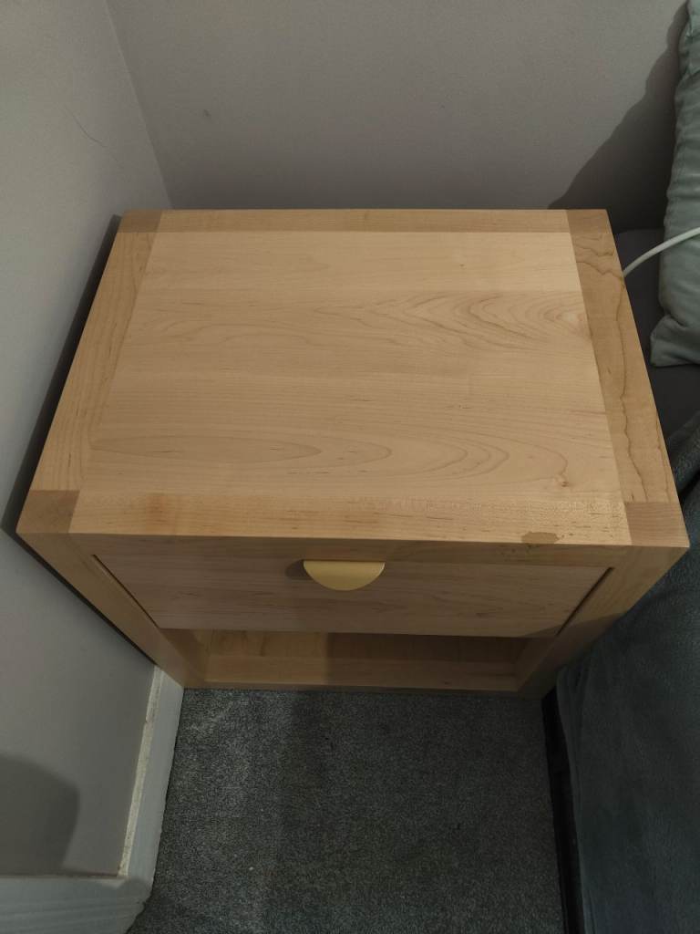 image for PRICE DROPPED! Two Solid Maple Bedside Tables