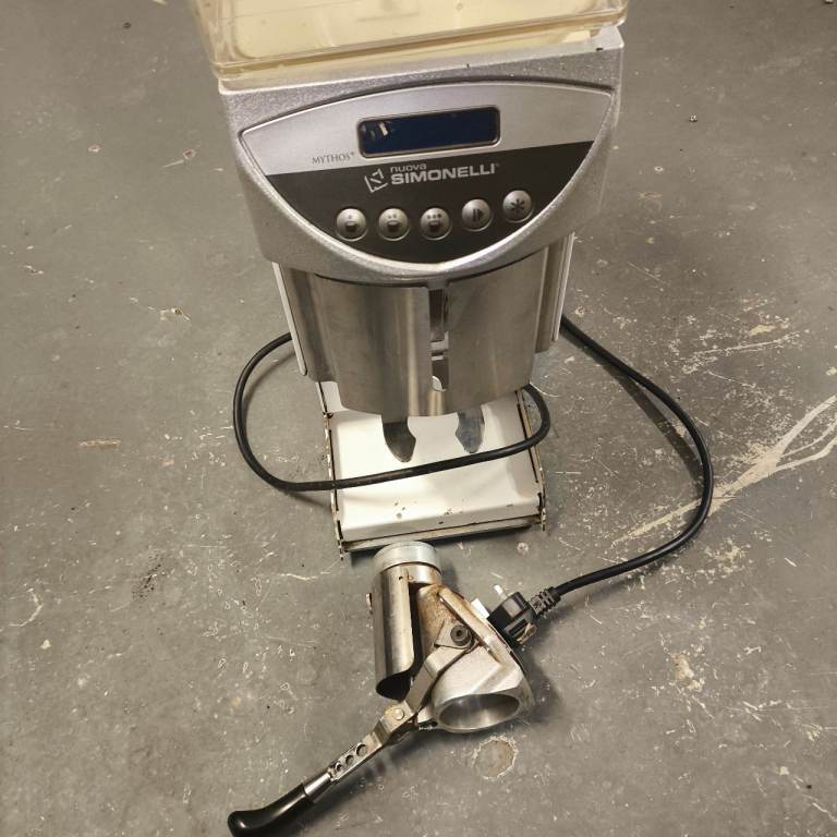 Nuova Simonelli Mythos Plug retro fitted commercial grinder 