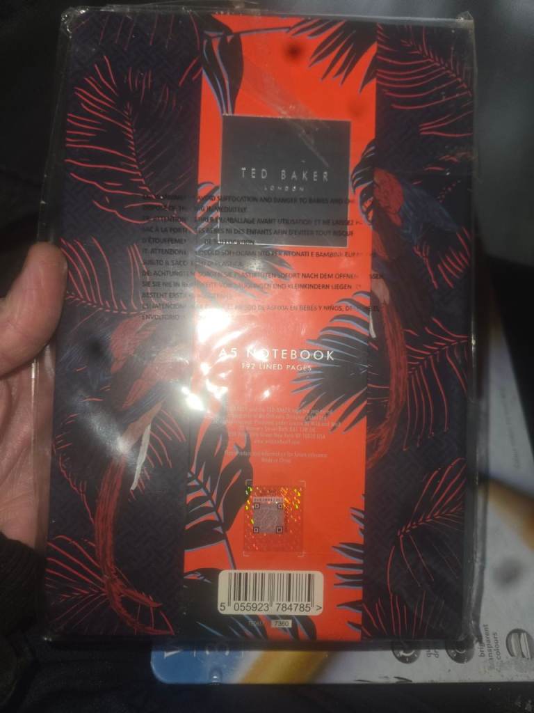 Ted Baker London Notebook – Brand New, Parrot Design