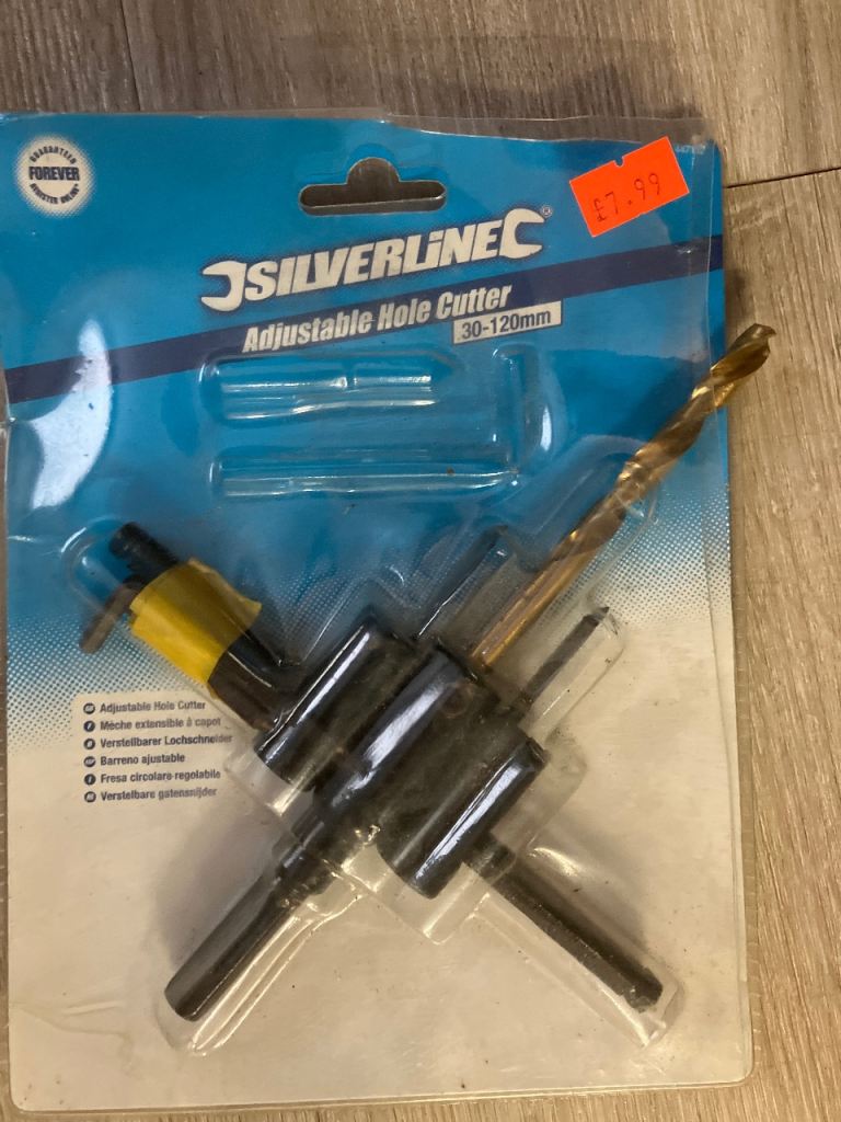Silverline Adjustable Hole Cutter 30-120mm - Brand New