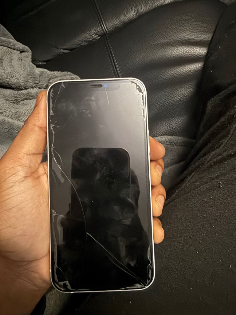 IPhone 12 cracked screen but works perfectly 